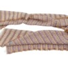 sjaal Harlequin 40x210/220cm geel crème roze