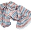 sjaal Harlequin 40x210/220cm creme, roest en blauw