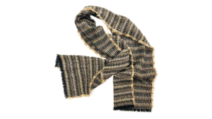 sjaal Harlequin 40x210/220cm bruin zwart