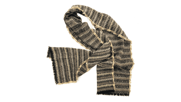 sjaal Harlequin 40x210/220cm bruin zwart