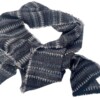 sjaal Harlequin 40x210/220cm zwart grijs