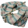 sjaal Harlequin 40x210/220cm zachtroze en groen