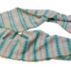 sjaal Harlequin 40x210/220cm zachtroze en groen