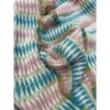 sjaal Harlequin 40x210/220cm zachtroze en groen
