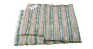 SJ15d sjaal Harlequin 40x210/220cm zachtroze en groen