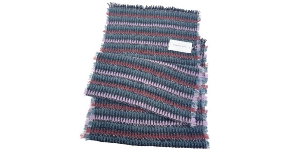sjaal Harlequin 40x210/220cm lila, groen, grijs en rood