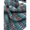 sjaal Harlequin 40x210/220cm lila, groen, grijs en rood