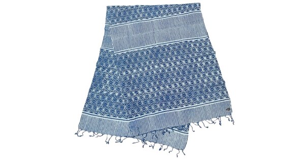 sjaal en pareo Toshio 65x200cm Indigo People