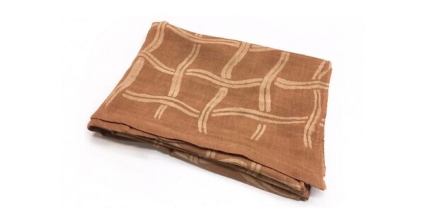 sjaal Bogolan 62x180cm modderdoek terra met zand