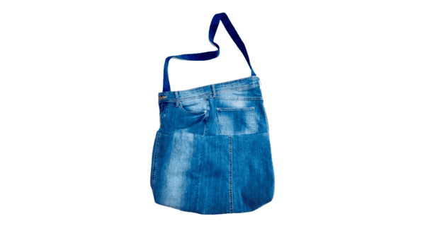 tas spijkerstof 44x33xcm blauw
