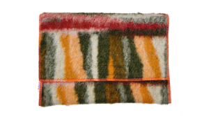 laptoptas deken 35x25cm oker, groen en wit