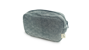 toilettas Diamant 13x22x7cm  grijs en ecru