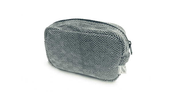 toilettas Diamant 13x22x7cm  grijs en ecru