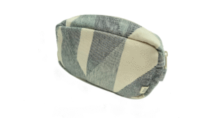 toilettas Ruit 28x17x7.5cm ecru en grijs