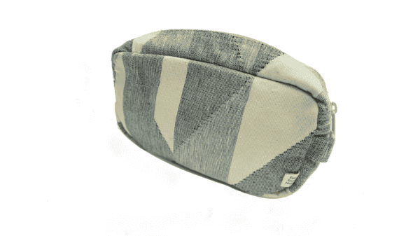 toilettas Ruit 28x17x7.5cm ecru en grijs