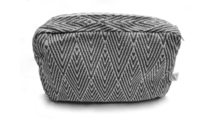 toilettas 28x17x7.5cm diamant dessin grijs en ecru