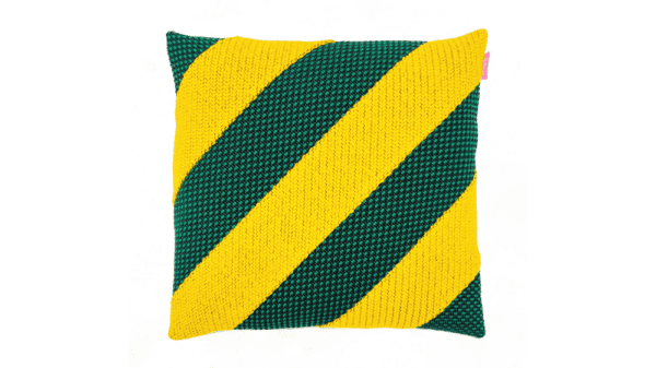 kussen New Stripes 40x40cm geel en groen