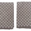 theedoeken Linnen 50x70cm set van 2 bruin