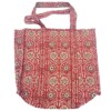 tas Papillon 45x40cm rood met bloemen doorgestikt