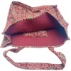 tas Papillon 45x40cm rood met bloemen doorgestikt