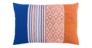 kussen Elements 40x60cm blauw en roest