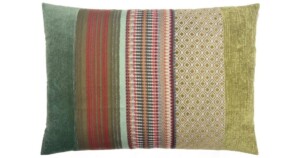 kussen I like green 50x70cm groen lichtgroen en rood