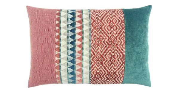 kussen Mix & match 40x60cm groen roze en rood