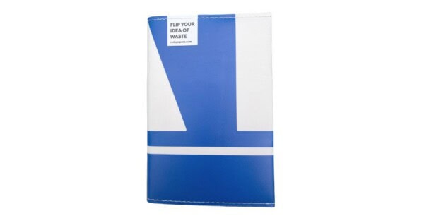 notitieboek REDO 21x15x1,5cm blauw en wit