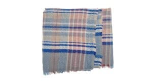 PL11 plaid Glastonbury 150x180cm blauw en zandkleurig