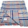 plaid Glastonbury 150x180cm blauw en zandkleurig