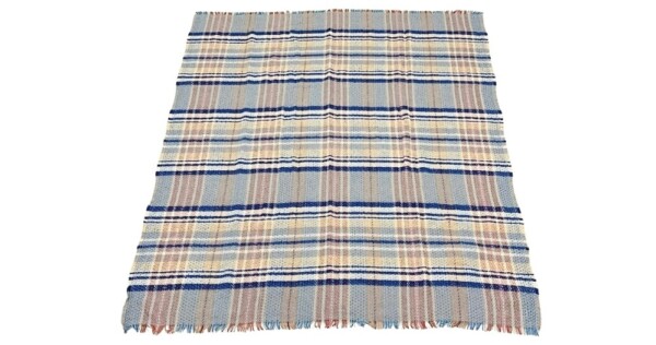 plaid Glastonbury 150x180cm blauw en zandkleurig