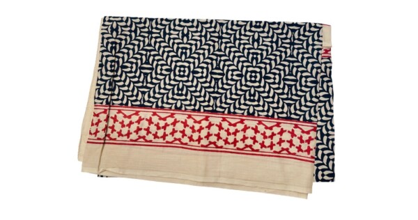 pareo en sjaal Babylon 100x180cm zwart, crème en rood