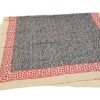 pareo en sjaal Babylon 100x180cm zwart, crème en rood