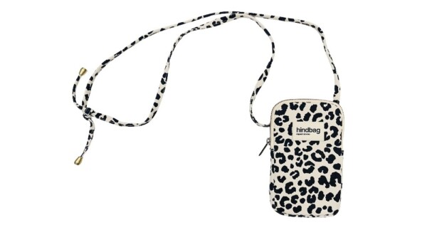 TS18 mobieltasje Leopard kleur: ecru 11x18cm
