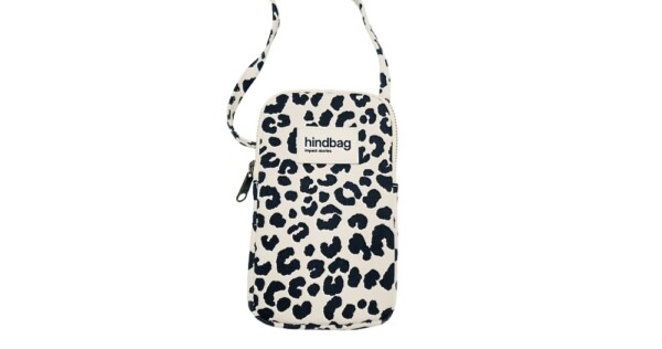 TS18 mobieltasje Leopard kleur: ecru 11x18cm