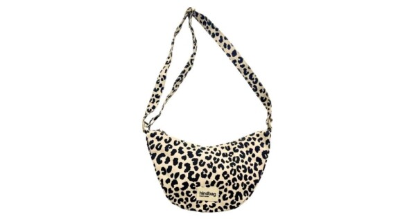 schoudertas Molly leopard kleur: ecru 17x32x8cm