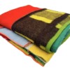 deken MeS patchwork ongeveer 145x210cm rood groen blauw geel