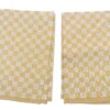 theedoeken Linnen 50x70cm set van 2  geel