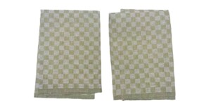 HK35 theedoeken Linnen 50x70cm set van 2 groen