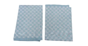 HK40 theedoeken Linnen 50x70cm set van 2 blauw
