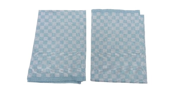 theedoeken Linnen 50x70cm set van 2 blauw