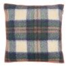 kussen Ruit deken 40x40cm Sale wit blauw bruin