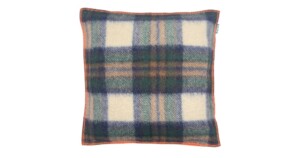 kussen Ruit deken 40x40cm Sale wit blauw bruin