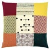 kussen MeS New Classic 60x60cm bordeau geel groen en oranje