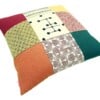 kussen MeS New Classic 60x60cm bordeau geel groen en oranje