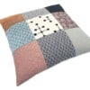 kussen MeS New Classic 60x60cm bruin rose grijs en blauw