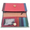 portemonnee Patchwork 20x9cm groen rood blauw