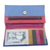 portemonnee Patchwork 20x8cm groen roze blauw