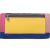portemonnee Patchwork 20x8cm groen roze blauw