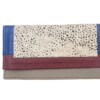 portemonnee Patchwork 20x8cm creme blauw grijs